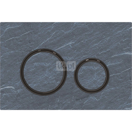 Przycisk uruchamiający Geberit Sigma21, przedni, łupek Mustang, pierścienie: czarny chrom