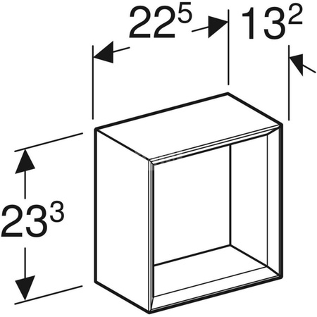 Szafka iCon kwadratowa 22,5 cm x 23,3 cm x 13,2 cm Lava / Lakierowany matowy
