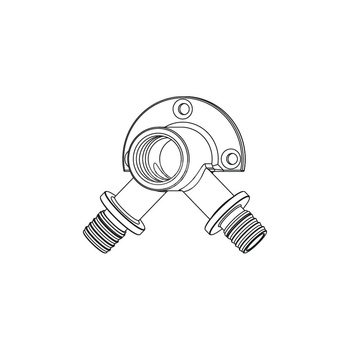 Kolano 90' TECE TECEFLEX Mosiądz 16mm x 1/2'' (ZZ x GW) 16mm