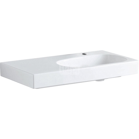 Umywalka Citterio 90 cm, bez przelewu, z półka po lewej stronie, KT
