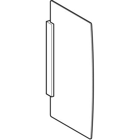 Ścianka międzypisuarowa, prostokątna, zielona