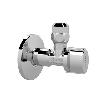 A80 zawór kątowy, antykamienny, 1/2 GZ x 3/8 GZ, nakrętka 10, 1 szt. w opak., uchwyt metalowy