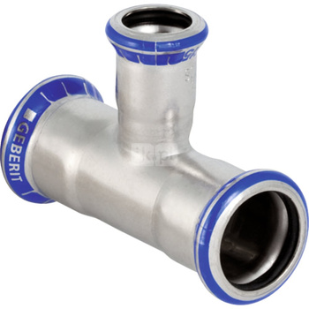 Trójnik GEBERIT  Mapress Edelstahl redukcyjny  Stal nierdzewna35mm x 28mm x 28mm (DN 32 x DN 25 x DN 25) (Mufa zaciskowa x Mufa zaciskowa x Mufa zaciskowa)