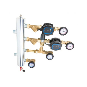 Zestaw mieszający ze sprzęgłem hydraulicznym BPS 901 AP, człon bez mieszania i z zaworem termostatycznym ATM 561, pompy AFRISO APH