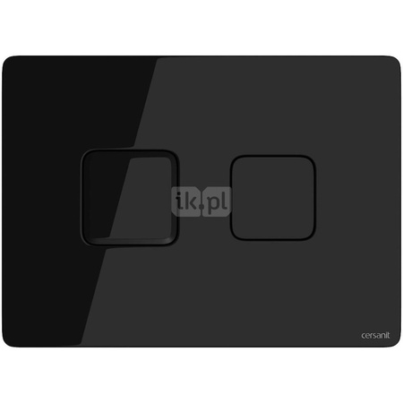 PRZYCISK PNEUMATYCZNY ACCENTO SQUARE SZKŁO CZARNE