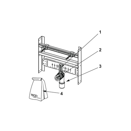 TECEprofil - trawers montażowy pod umywalkę w systemie zabudowy płytami gipsowo-kartonowymi Knauf lub konstrukcji drewnianej
