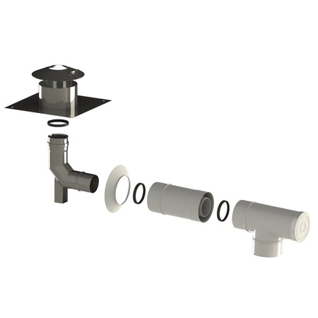 CONCEPT Rura powietrzno-spalinowa dł. 250 mm Ø 80/125 z uszczelką