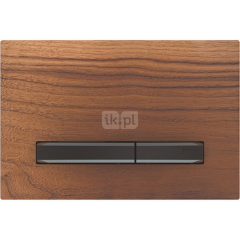 Przycisk uruchamiający Geberit Sigma50, przedni, amerykański orzech włoski, przyciski: czarny chrom