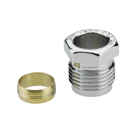 Złączka zaciskowa chrom GZ 1/2" A - rura 15mm miedź/stal do VHX, RA-URX, RLV-X