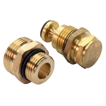 Zestaw do rozdzielacza 42 mm: zawór odcinający, nypel 1/2"x3/4"