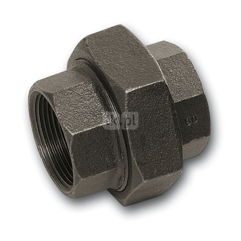 Śrubunek SANHA 340# Żeliwo 1/2'' x 1/2'' (GW x GW) - Czarny