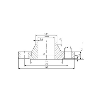 Akcesorium do pomp (zestaw przeciwkołnierzy), WILO - Zestaw przeciwkołnierzy DN 32, PN 10