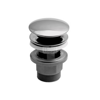 SPPTB01 Z-r spust. G11/4 do umywalki z przelew.z blokadą przycisk duży okrągły wypukły chromowany
