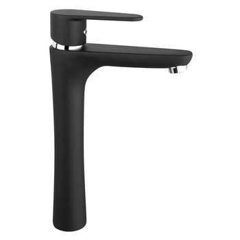 ALGEO BLACK bateria umywalkowa stojąca nablatowa, czarny