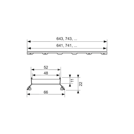 TECEdrainline - Ruszt prosty plate II 900 mm