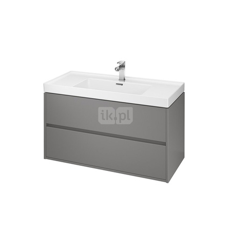 SET B111 CREA 100 SZARY MAT ZMONT ( SZAFKA + UMYWALKA) WIRT.