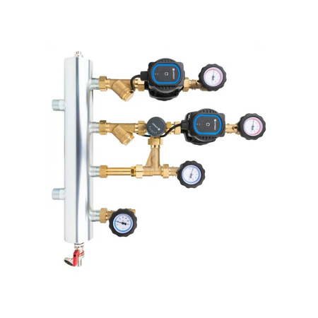 Zestaw mieszający ze sprzęgłem hydraulicznym BPS 906 AP, człon bez mieszania i z zaworem obrotowym ARV 362, pompy AFRISO APH