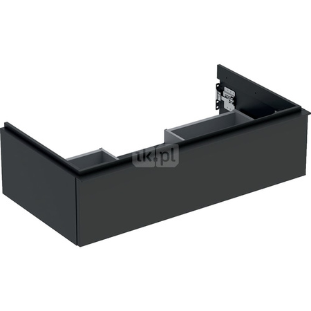 Szafka pod umywalkę iCon, z jedną szufladą 88,8 cm x 24,7 cm x 47,6 cm, lava / lakierowany matowy, lava / matowy