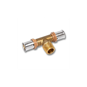 Trójnik SANHA 3fit Press Brąz (20 mm x 1/2'' x 20 mm) (ZZ x GZ x ZW)