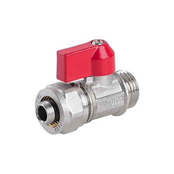 PHA-019/D G1/2 Z PN16 C DN15 Kurek kulowy ze złączką O16x2 dławik II CuZn-C