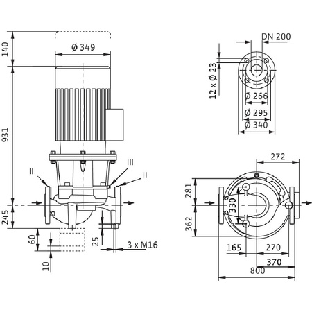 Pompa obiegowa WILO CronoLine-IL typu in-line z silnikiem znormalizowanym 50 Hz 1450obr/min