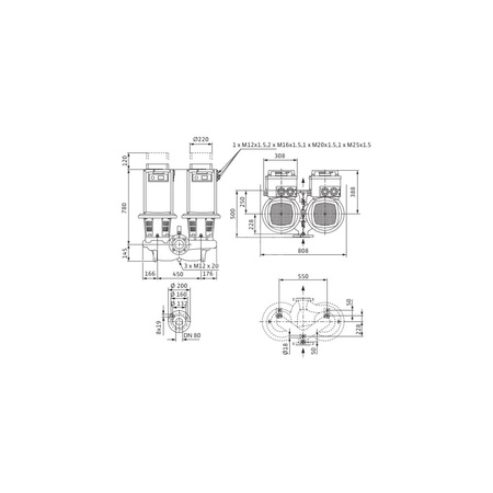 Pompa obiegowa WILO Stratos GIGA-D typu in-line z silnikiem znormalizowanym 50/60 Hz 2900obr/min