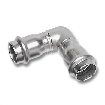 Kolano 90' SANHA NiroSan Press Stal nierdzewna 22 mm x 22 mm (ZW x ZW)