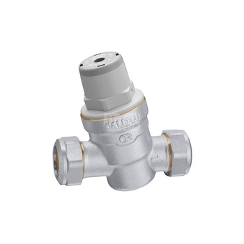 Regulator ciśnienia ze złączkami zaciskowymi – wersja skośna O 22 praca w wysokiej temperaturze