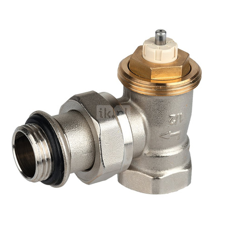 Zestaw do grzejników bocznozasilanych: głowica Thera-6 T3019W0 + Zawór termostatyczny, kątowy, wkładka SX, 3/8" V2030ESX10 + zawór powrotny, kątowy, 3/8", V2430E0010