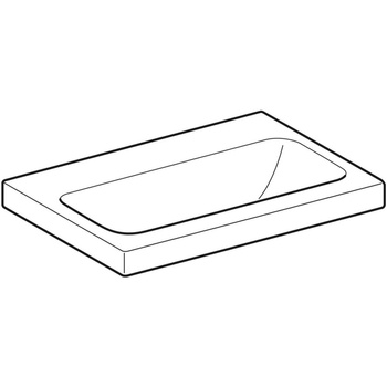 Umywalka iCon Light, krótka 60 cm, bez otworu, bez przelewu,