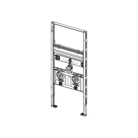 TECEprofil - stelaż montażowy pod umywalkę z miejscem na wodomierze