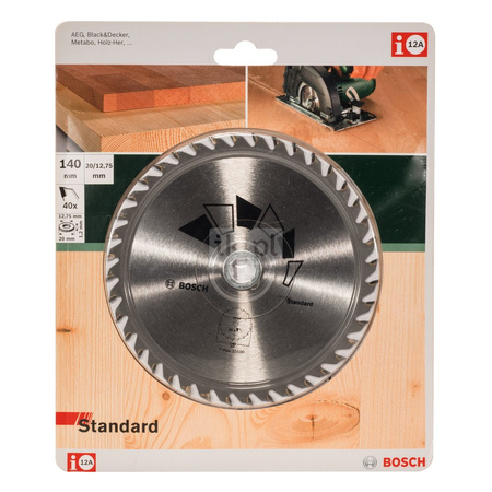 Tarcza pilarska STANDARD D = 140 mm, otwór = 20 mm, Z = 40