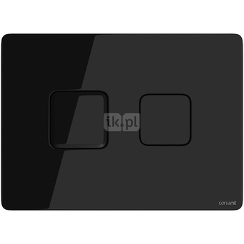 PRZYCISK PNEUMATYCZNY ACCENTO SQUARE SZKŁO CZARNE