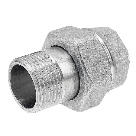 Śrubunek mosiężny 3/4" prosty z uszczelką chrom