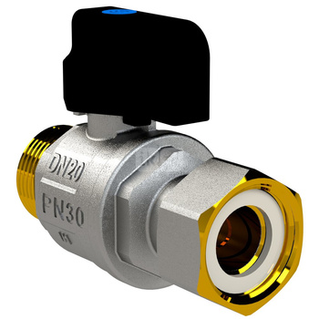 SENA VA30 Zawór kulowy prosty do kotłów 1/2GZ x 1/2RN pokr. motylk.