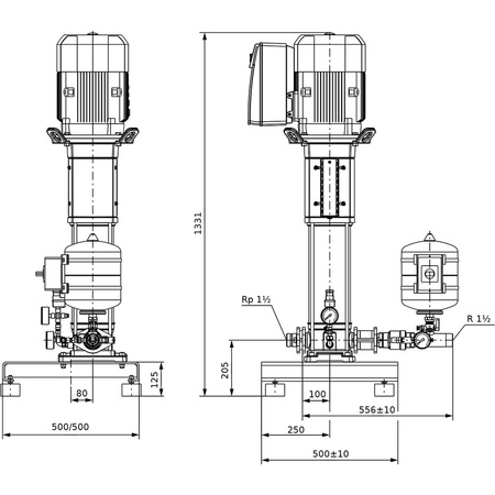 Hydrofor WILO SiBoost Smart 1 Helix VE częstotliwość 50/60 Hz, prędkość obrotowa 3500obr/min