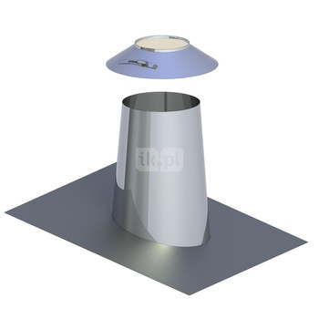 Przejście dachowe 5-15° z płaszczem ołowianym i kołnierzem Ø80mm