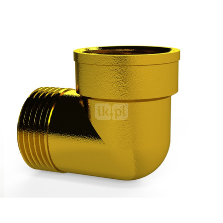 Kolano skręcane mosiężne GZ/GW 1/2