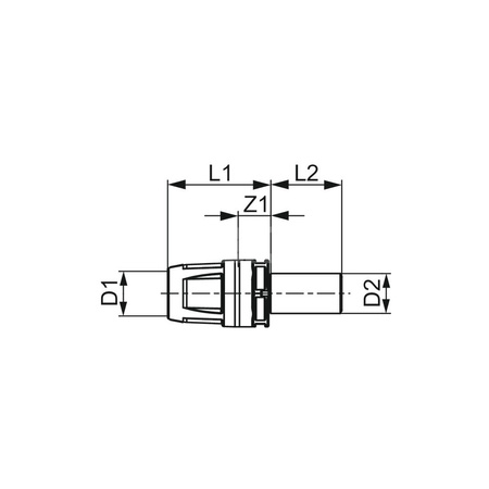 TECElogo - Adapter przejściowy TECElogo-miedź 25 mm / 22 mm Cu