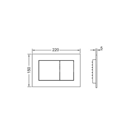 TECEnow - przycisk spłukujący do WC z tworzywa, biały