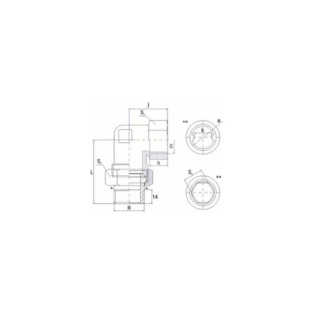 Śrubunek 90' RUMET Mosiądz 1 1/2'' x 1 1/2'' (GW x GZ)