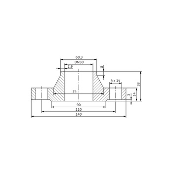 Akcesorium do pomp (zestaw przeciwkołnierzy), WILO - Zestaw przeciwkołnierzy DN 50, PN 6