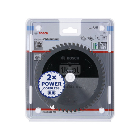 Ostrze do piły tarczowej bezprzewodowej Standard for Aluminium 165 x 1,8 / 1,3 x 15,875 T54