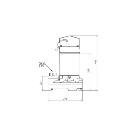 Pompa zanurzeniowa do ścieków WILO Drain TS 1x230V, moc 1W, przewód 10m