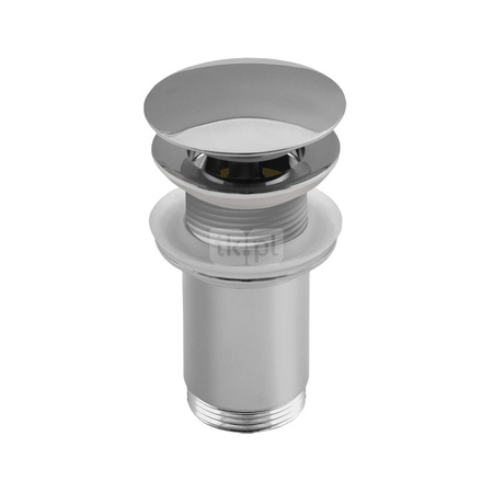 SPMWK00OW Z-r spust.mos. G11/4 do umywalki bez przelew.z koszem wysoki przycisk duży okrągły wypukły chromowany