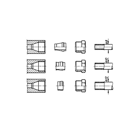 Złączki uniwersalne 2 x 8/10/12 mm