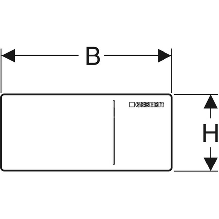 Przycisk uruchamiajacy Geberit Typ 70, Omega 12 cm, zdalny, Lava