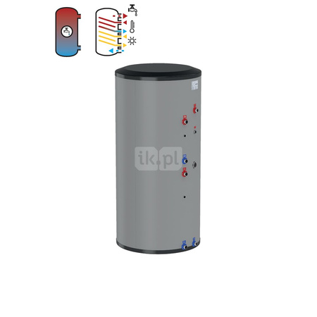 Podgrzewacz FLAMCO MEIBES DUO HLS-E SOLAR z wężownicą 750l Spiralny Stan surowy