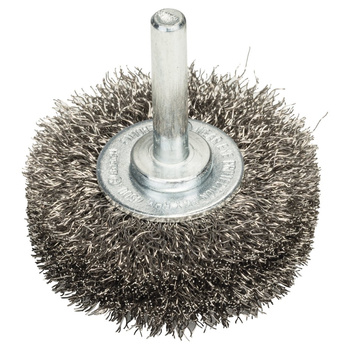 Szczotka tarczowa z drutu falistego 50 × 0,2 mm nierdzewna 50 mm, 0,2 mm, 15 mm