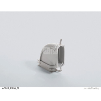 Kolanko 90° poziome, płaskie, 52 x 132 mm z uszczelkami